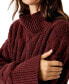 Фото #4 товара Soul Searcher Mock Neck Textured Sweater