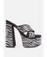 Фото #1 товара Sinful High Platform Patterned Diamante Slides sandals