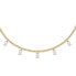 Elegant gold-plated necklace with Baguette pendants SAVP01