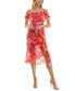 Фото #1 товара Juniors' Floral-Print Burnout Off-the-Shoulder Dress