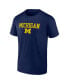 Men's Navy Michigan Wolverines Game Day 2-Hit T-shirt