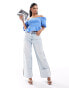 Фото #3 товара River Island textured shirred top in light blue