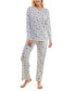 ფოტო #12 პროდუქტის Women's 2-Pc. Whisperluxe Printed Pajamas Set