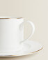 Фото #15 товара Rimmed bone china teacup and saucer