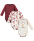 Фото #1 товара Baby Girls Cotton Long-Sleeve Bodysuits 3pk, Pumpkin Spice