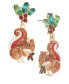 ფოტო #1 პროდუქტის Crystal Holly Squirrel Drop Earrings, Created for Macy's