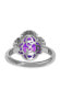 Фото #3 товара Suzy Levian Sterling Silver Cubic Zirconia Halo Clover Cut Ring