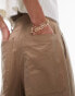 Topshop high waisted chino trouser with utility pockets in sand 32 - фото #4