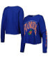 Фото #1 товара Women's Royal Florida Gators Parkway II Cropped Long Sleeve T-shirt