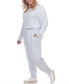 ფოტო #5 პროდუქტის Plus Size Lounge Set, 2-Piece