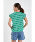 Фото #3 товара Women's Stripe Rib Cotton T-shirt