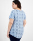 Plus Size Marrahkesh Medallion Print Top, Created for Macy's