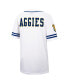 Men's White North Carolina A&T Aggies Free Spirited Mesh Button-Up Baseball Jersey