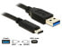 Delock 0.5m USB3.1-C/USB3.1-A - 0.5 m - USB A - USB C - USB 3.2 Gen 2 (3.1 Gen 2) - Male/Male - Black
