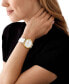 ფოტო #3 პროდუქტის Women's Slim Runway Three-Hand White Leather Watch 38mm