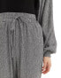 In The Style x Perrie Sian textured wide leg trousers co-ord in charcoal grey