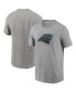 Men's Heathered Gray Carolina Panthers Primary Logo T-shirt