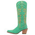 Фото #5 товара Dingo Texas Tornado Embroidered Snip Toe Cowboy Womens Green Casual Boots DI943