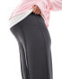 Фото #3 товара Vero Moda Maternity pleat front wide leg trousers in grey