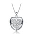 Фото #1 товара Fashionable and elegant White Gold Plated Heart Pendant Necklace