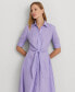 Фото #4 товара Petite Linen Fit & Flare Shirtdress