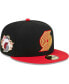 Men's Black/Red Portland Trail Blazers Gameday Gold Pop Stars 59FIFTY Fitted Hat Красно-черный, 7 1/2 - фото #1