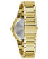 Designed by Bulova Men's Diamond-Accent Gold-Tone Stainless Steel Bracelet Watch 40mm