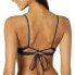 L Space Women's 236458 Cody Bikini Top Midnight Blue Swimwear Size S