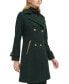 Women's Petite Notched-Collar Double-Breasted Cutaway Coat