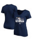 Фото #4 товара Women's Aaron Judge Navy New York Yankees American League Home Run Record Plus Size V-Neck T-Shirt