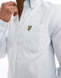 Фото #2 товара Lyle & Scott icon logo stripe oxford shirt in light blue