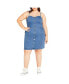 ფოტო #1 პროდუქტის Plus Size Ashlynn Mini Denim Dress