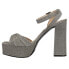 Фото #3 товара Nina Dorcas Metallic Platform Womens Silver Dress Sandals DORCAS-STEEL