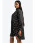 ფოტო #2 პროდუქტის Plus Size Shirt Dress Polka Dots