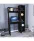 Versailles Writintg Desk, Two Superior Shelves, Five Cubbies - Black