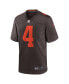 Фото #3 товара Men's Deshaun Watson Brown Cleveland Browns Alternate Game Jersey