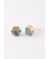 ფოტო #1 პროდუქტის Oasis Turquoise and Gold Studs Earrings