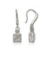 ფოტო #2 პროდუქტის Suzy Levian Sterling Silver Cubic Zirconia Asscher-cut Dangle Earrings