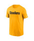 ფოტო #2 პროდუქტის Men's Gold Pittsburgh Steelers Primetime Wordmark Essential T-Shirt