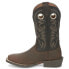 Фото #6 товара Justin Boots Stampede 12" Wide Square Toe Cowboy Mens Black, Brown Casual Boots