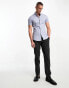 Фото #3 товара ASOS DESIGN skinny fit shirt with grandad collar in cornflower blue