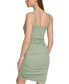 Women's Jacquard Ruched Sleeveless Tank Dress