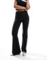 COLLUSION mid rise extreme flare trouser in pinstripe