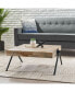 Industrial Mango Wood Coffee Table With V-Shaped Legs