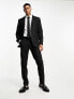 Фото #5 товара ASOS DESIGN slim suit trousers in crosshatch in black