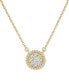Macy's diamond Halo Cluster 18" Pendant Necklace (1/3 ct. t.w.) in 14k Gold