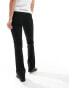 Mango straight leg pleat front trouser in black