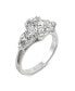 ფოტო #3 პროდუქტის Moissanite Three Stone Engagement Ring 3 ct. t.w. Diamond Equivalent in 14k White Gold