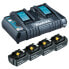 Makita 199485-6 - Battery & charger set - Lithium-Ion (Li-Ion) - 6 Ah - 18 V - Makita - 4 pc(s)
