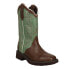 Фото #2 товара Justin Boots Raya Embroidery Square Toe Cowboy Womens Blue, Brown Casual Boots